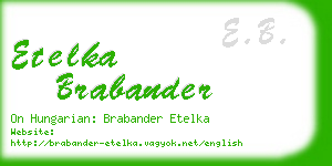 etelka brabander business card